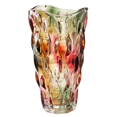 9,5 inch 3 lb glazen vazen voor bloemen, onbreekbare verdikte Morden vaas, kleurrijke, vintage en heldere rozen, grote bloemenvazen voor boeket, unieke geschenken (roze)