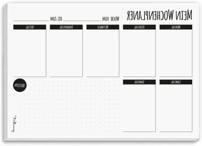 Weekplanner Notitieblok - Agenda Organizer - Weken Plannen - Scheurbaar Formaat - DIN A5 - Zwart Wit