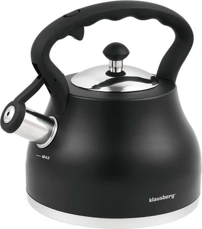 Klausberg 7448 - Fluitketel - zwart - 2.7 liter