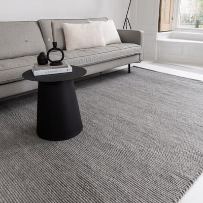 Wollen Vloerkleed Donkergrijs Vik - 240 x 340 - (XL)