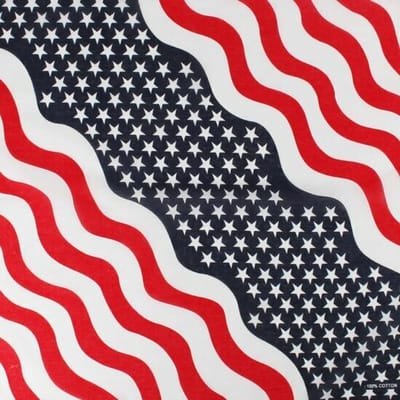 Haarsoires Haarband Bandana Zakdoek 55cm – USA Print – Rood Wit Blauw - Multifunctioneel Accessoire voor Haar, Festivals en Mode - One Size & Unisex