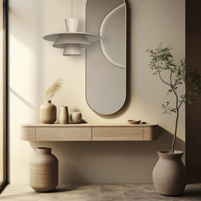 Luminex Hanglamp Plato, beige, metaal, Ø 38 cm, E27