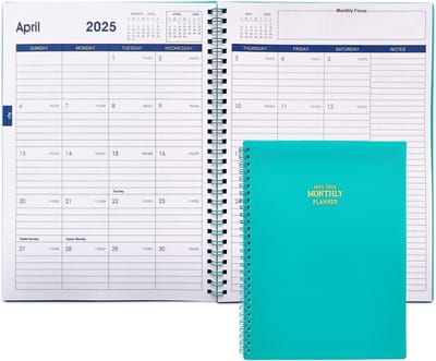 Grote Kalenderplanner 2025-2026 (18 Maanden): Maand- en Dagplanner Januari 2025 t/m Juni 2026, Dik Papier, Blauw