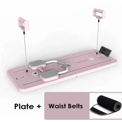 6-in-1 Fitness Trainingsbord met Tailleband – Buikspiertrainer, Push-Up Steunen, Core Trainer & Pilates Bord – Thuis Fitnessapparatuur voor Afvallen & Spieropbouw