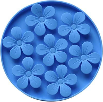 Slowfeeder Juul - Likmat hond - Anti schrokbak hond - Slowfeeder hond - Voerbak hond - Denkspel hond - Snuffelmat - Voerpuzzel - Likmatten - Antischrok voerbak - Blauw - Trimmi