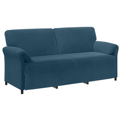vidaXL - 3-Zits - Sofa - Blauw - 198 - x - 83 - x - 95 - cm - Fluweel