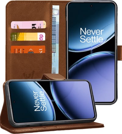 Hoesje geschikt voor OnePlus Nord 4 - Portemonnee Book Case Bruin