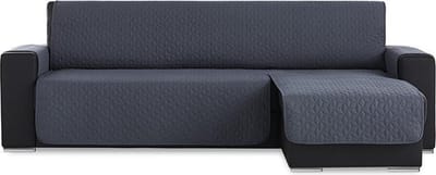 Belmarti Geo Quilt chaise-longue bankbeschermer rechts - 240 cm - Grijs