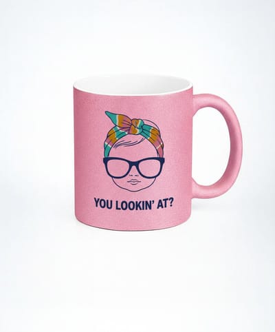 You Lookin' At Mok - Grappige Koffiemok met Baby Design