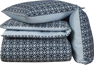 De Witte Lietaer Dekbedovertrek Katoen Nickel - Hotelmaat - 260 x 240 cm - Blauw