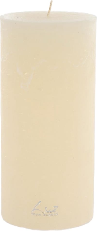 Rasteli Luz Your Kaars Cilinder Wit-Asperge Wit D 9 cm H 19 cm