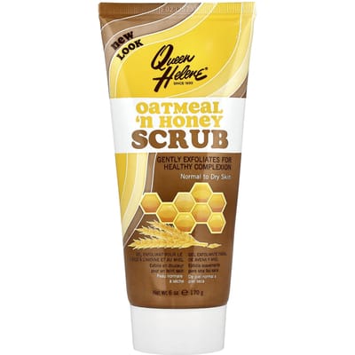 Queen Helene, Havermout & Honing Scrub, Normale tot Droge Huid, 6 oz (170 gr) yellow