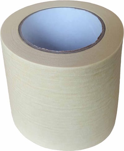 Masking Tape/Schilders Tape 100mm breed x 50mtr lang - Beige - 12 rollen - Afplaktape - (021.0233)