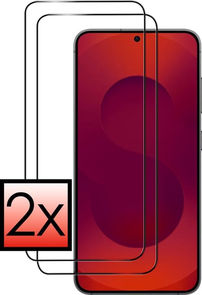 Screenprotector - 2 Stuks - Geschikt voor Samsung Galaxy S25 - Full Cover - Beschermglas - Gehard Glas - Tempered Glass - Screen Protector