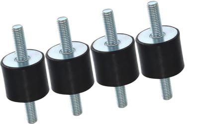Dailygoods- Rubber Isolator 4 Stuks - Anti Vibratie Beugel 30x25mm - Trillingsdempers - Geluidscontrole - Directe Vervanging - Duurzaam Materiaal - Trillingsdemper