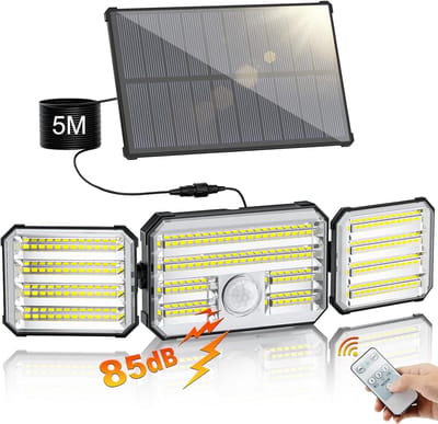 Krachtige Led Buitenlamp op Zonne-energie met Bewegingssensor en Afstandsbediening