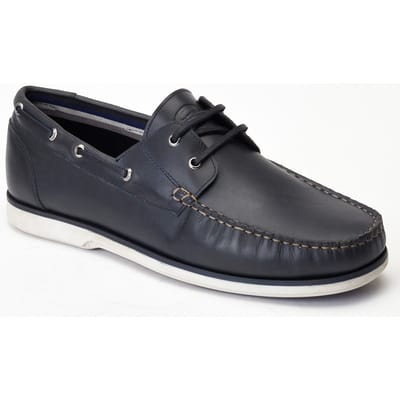 Base London Stern Leer Heren Navy Bootschoenen