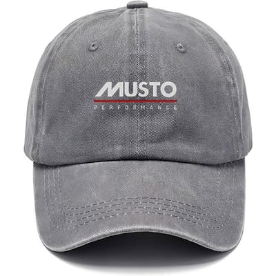 Musto Performance Custom Vintage Gewassen Katoenen Baseballpet Uniseks Retro Zachte Top Verstelbare Snapback Hoed Voor Buitensporten gray