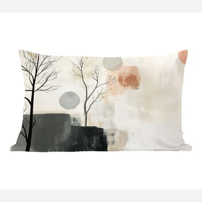 Sierkussens - Kussentjes Woonkamer - 60x40 cm - Wabi sabi - Beige - Plant