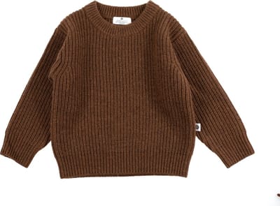 Gebreid Wollen Babytruitje - Merinowol - Brunette 50