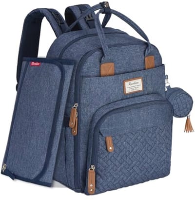 Multifunctionele Babyruimtas met Verschoonkussen en Fopspeenhouder - Marine Blauw