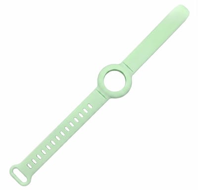 Premium Siliconen Armband geschikt voor Apple AirTag voor Kinderen - Licht Groen - AirTag-sleutelhanger - Polsband GPS Horloge Kind - Tracker Houder Armband - Trackers Band - Kinder Horloge - Peuter - Polsband GPS Horloge Senioren - ixen