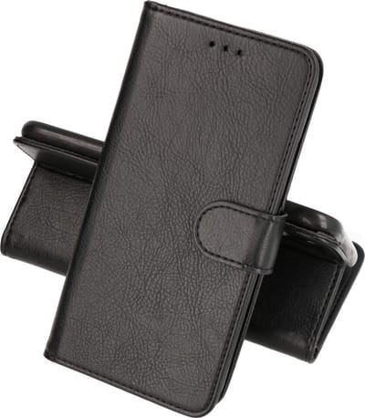 Zakelijke Book Case Telefoonhoesje - Portemonnee Hoesje - Geschikt voor Samsung Galaxy S22 Plus - Zwart