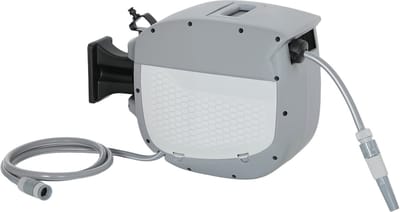 4goodz Wandbox Slanghaspel met tuinslang 30 m -180° draaibaar met oprolfunctie