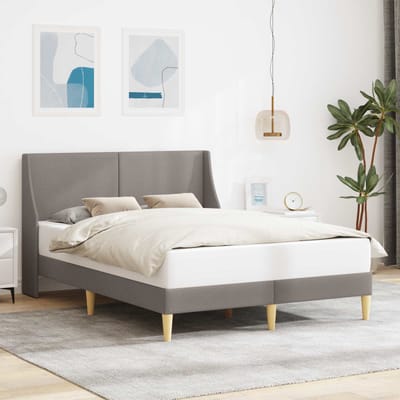vidaXL - Bedframe - Effen - met - hoofdeinde - verbindingplaat
