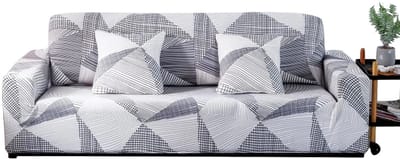 Dailygoods- Bankhoes Moderne Elastische - Antislip - Stretch - Meubelbescherming - Bloemenprint - Geschikt voor 3-zitsbank (181-230 cm) - Bankovertrek