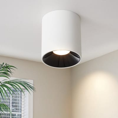 NETTLIFE Opbouwspot LED - 1-Lichts - cilinder - wit - 7W - Moderne Plafondlamp - 3000K Warm Wit Licht - Metaal - Plafondspot - voor Keuken | Slaapkamer | Hal | Woonkamer- L 5.5cm
