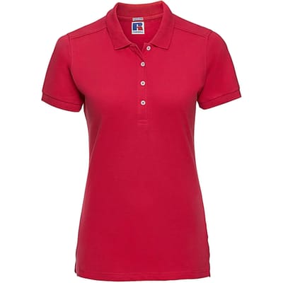 Damespolo Russell Athletic Fitted Stretch