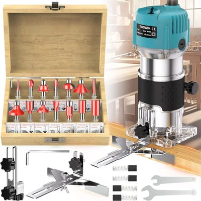 Allero Frees - Houtsnijset - Houtsnijden - Houtfrees - 800 Watt - 30000 RPM - Houtsnijwerk - 1/4 Inch - Frezen - Houtbewerking