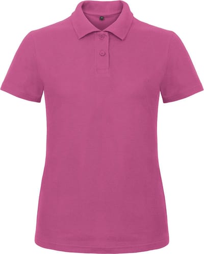 Dames Polo ID.001 Fuchsia Paars merk B&C maat S