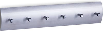 Zeller Sleutelrek voor 6 sleutels - zilver - 34 cm - Sleutels ophangen - Sleutelrekjes