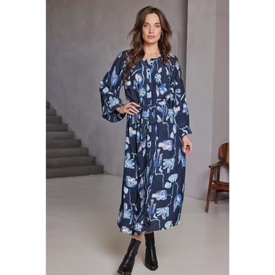 DIDI Dress Divine Darkblue Ambiance Print Maat: 38 | Blousejurken Outlet | Dames | Blauw