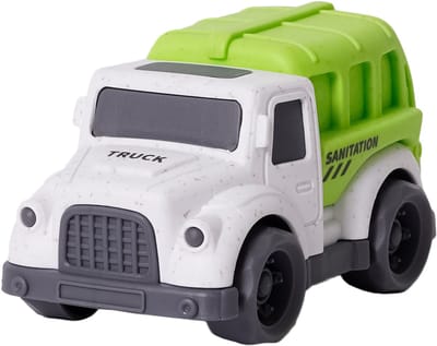 Speelgoedtopdeals - BIOplastic Vuilniswagen - 10,5 cm - Duurzaam speelgoed