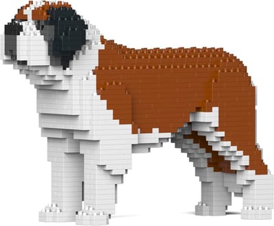 Bouwstenen Sint Bernard Hond Model - Realistisch 3D Puzzel Speelgoed