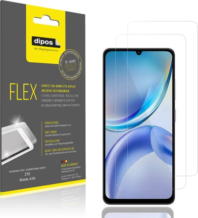 dipos – 2x Beschermfolie geschikt voor ZTE Blade A36 | 3D Full Cover Screenprotector | 100% Passend
