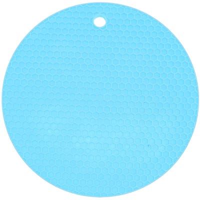 Tapis de Forme Ronde Silicone Épaissi de Qualité Alimentaire Napperon Coussin Isolant Tapis pour Four à Micro-ondes Jaune