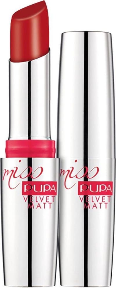 Pupa Miss Pupa Velvet Matt 402 Royal Red Lippenstift langdurige make-up 3,3 ml