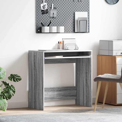 vidaXL - Bureau - Grijs - Sonoma - Bewerkt - hout - 77.5 - x - 43 - x - 79 - cm