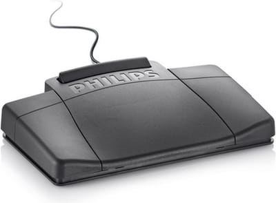 Philips LFH2210 Voetschakelaar - 3-Positie - 3.5 mm jack plug - Transcriptie/ analoog