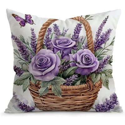 Paarse Serie Kussenhoes Bedrukt Polyester 45x45cm Sierkussenhoes Decoratieve Bankkussenhoes Huisdecoratie 45x45cm