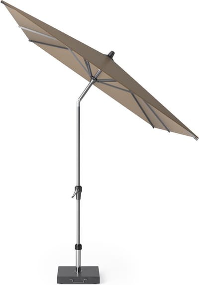 Platinum Sun & Shade - Middenstokparasol - Riva - 300x200cm - Taupe - Kantelbaar - Easy-up draaisysteem - 96% UV protectie