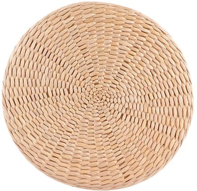 Tyenaza Tatami Kussen - Handgeweven Rond Vloerkussen voor Yoga en Meditatie