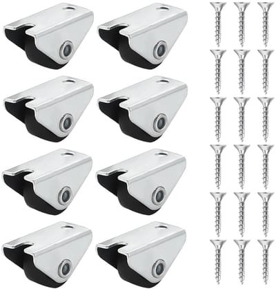 15 mm kleine wielen voor meubels - hoogwaardige niet-draaiende transportwielen, vaste schuifwielen, inclusief 18 schroeven, belastbaarheid 25 kg per wiel, ideaal voor meubels en kasten