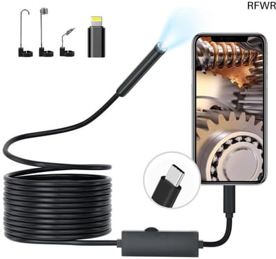 RFWR® Telescopische endoscoopcamera 1920P met 8 LED-lampen - Waterdichte inspectiecamera voor Android en iOS