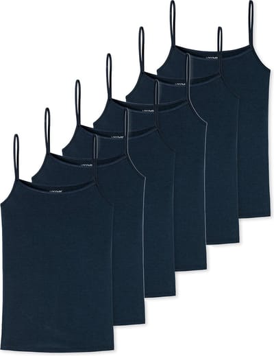 uncover by Schiesser Dames spaghettitop 6 pack Basic
