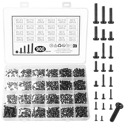 Laptopschroevenset 900 Stuks voor Elektronische Reparatie - Diverse Maten en Hoge Kwaliteit